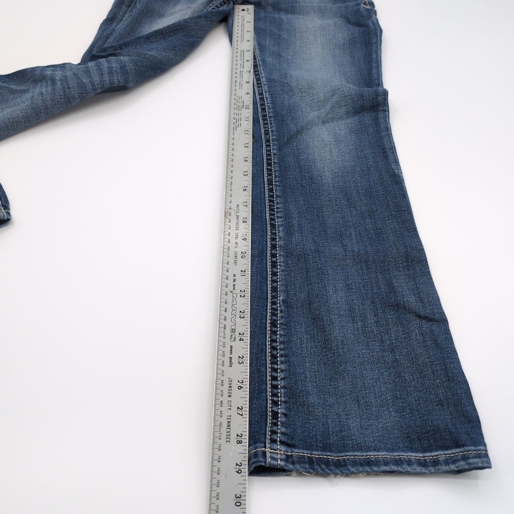 Express Stella Jeans Womens Blue Low Rise Regular Fit Denim Boot Cut Size 2R - Picture 4 of 8